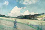 Dawson Dawson-Watson, Untitled (Harvester in a Field), 1898, oil on canvas
