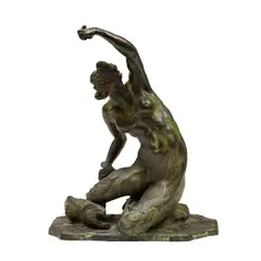 Arthur Putnam, The Mermaid, bronze with green patina