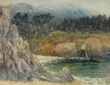 William Posey Silva, Small Beach - Lobos, oil on canvas affixed to board