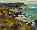 Maurice Logan, Coastal View, oil on canvas
