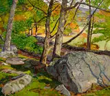 George Gardner Symons, Summer's Green and Gold, oil on canvas
