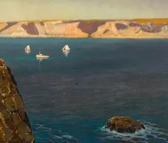 Shadows of Evening by Frank Cuprien, oil on canvas, sold Nov 2021
