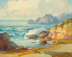 California Coast by Jack Wilkinson Smith, oil on canvas, offered Nov 2021