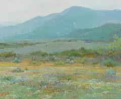 John Frost, Landscape with Wildflowers, 1927, oil on canvas