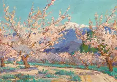Anna Althea Hills, Springtime, Almond Trees, Banning, California, 1916, oil on board