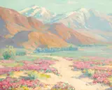 Benjamin Brown, Carpet of flowers - the Desert, oil on canvas