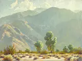Paul Grimm, Desert Activity; Grey Day; Desert Vegetation; Desert Rocks (a group of four)