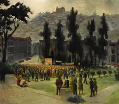 Victor Michail Arnautoff, Jefferson Park, oil on canvas