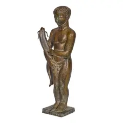 John Storrs, Boy with catfish (Fountain), circa 1911-1917, bronze with verdigris patina