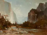 Thomas Hill, Fisherman along the Merced River, Yosemite Valley