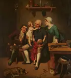 Charles Christian Nahl, Visit to Grandpa, 1850, oil on canvas