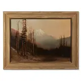 William Keith, Mountain Peak, Thought to be Mt. Shasta, oil on canvas