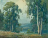 Percy Gray, Eucalyptus Trees with Distant Waters, 1926, watercolor on paper
