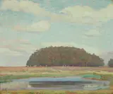 Clark Hobart, Spring Clouds, Contra Costa County, oil on canvas