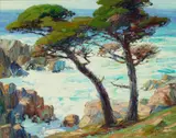 Anna Althea Hills, Troubled Waters, Monterey, 1920, oil on board