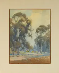 Clouds Gathering by Percy Gray, 1917, watercolor on paper, offered Aug 2021