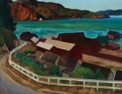 Raymond S. Boynton, Mine Station, Fort Winfield Scott (The Golden Gate), 1932, oil on canvas