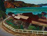 Raymond S. Boynton, Mine Station, Fort Winfield Scott (The Golden Gate), 1932, oil on canvas