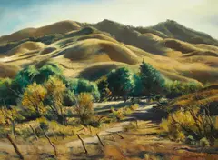 California Hills by Emil Kosa Jr., oil on canvas, sold Aug 2021