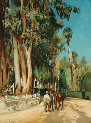 Jules Eugene Pages, On the Baldwin Ranch, oil on canvas