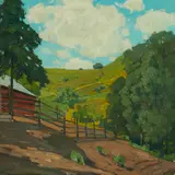 William Wendt, The Corral, 1940, oil on canvas