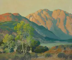 Evening Trees by Maurice Braun, oil on canvas, sold Aug 2021
