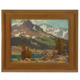 Sierra Slopes and Lake by Edgar Alwin Payne, oil on board, sold Aug 2021
