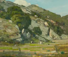 Stony Slope by William Wendt, oil on canvas, sold Aug 2021