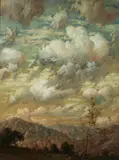 Paul Grimm, Clouds Gathering above Pasadena, oil on canvas
