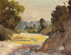 Streambed by Franz Bischoff, oil on canvas, sold Aug 2021