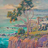 Maria del Carmen Calvo, View from the Gazebo, Laguna Beach, oil on canvas