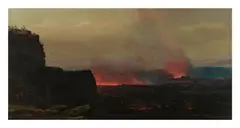 D. Howard Hitchcock, Untitled (Burning Lake, Hawaii), 1891, oil on canvas