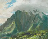 Peter Hayward, The Peak Obscured by Clouds, oil on canvas