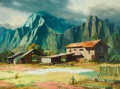 Lloyd Sexton, Jr., Farm in Hawaii, 1969, oil on canvas