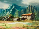 Lloyd Sexton, Jr., Farm in Hawaii, 1969, oil on canvas