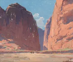 Canyon Walls by Edgar Alwin Payne, oil on canvas, sold Apr 2021