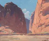 Canyon Walls by Edgar Alwin Payne, oil on canvas, sold Apr 2021