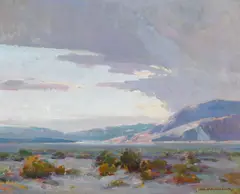 Desert Near Palm Springs by Jack Wilkinson Smith, oil on board, sold Apr 2021