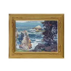 A Foggy Day, Point Lobos by William Posey Silva, oil on board, sold Apr 2021