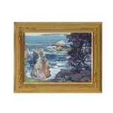William Posey Silva, A Foggy Day, Point Lobos, oil on board