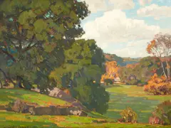 William Wendt, Along the River Bed, 1923, oil on canvas