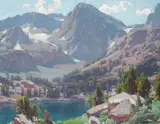 Sierra Majesty by Edgar Alwin Payne, oil on canvas, sold Apr 2021