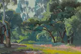 Calif' Woodland by Franz Bischoff, oil on board, sold Apr 2021