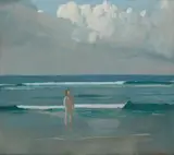 Arthur Frank Mathews, The Spirit of Youth Emerging from the Surf, circa 1910, oil on canvas
