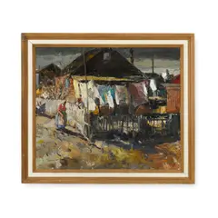 Mandy's Back Yard by Maurice Logan, oil on linen, sold Apr 2021