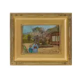 Theodore Wores, A Garden Shrine in Sugita, Japan, 1895, oil on board