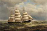 William A. Coulter, A Clipper Ship on Open Seas, 1893, oil on canvas