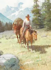 Out of the High Country by Robert Pummill, oil on board, sold Feb 2021