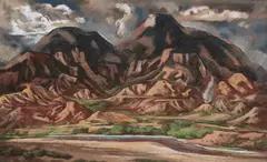 Howard Cook, Chama River (New Mexico), pastel on paper