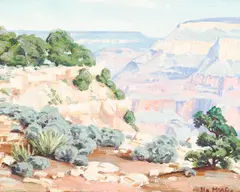 Ila Mae McAfee, Grand Canyon landscape, oil on board